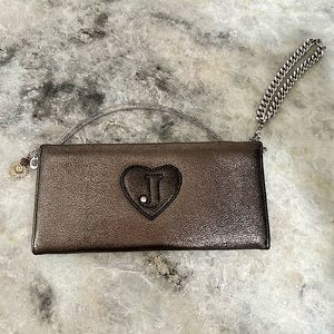 Juicy Couture Leather Wallet/Wristlet Pewter (NWOT)